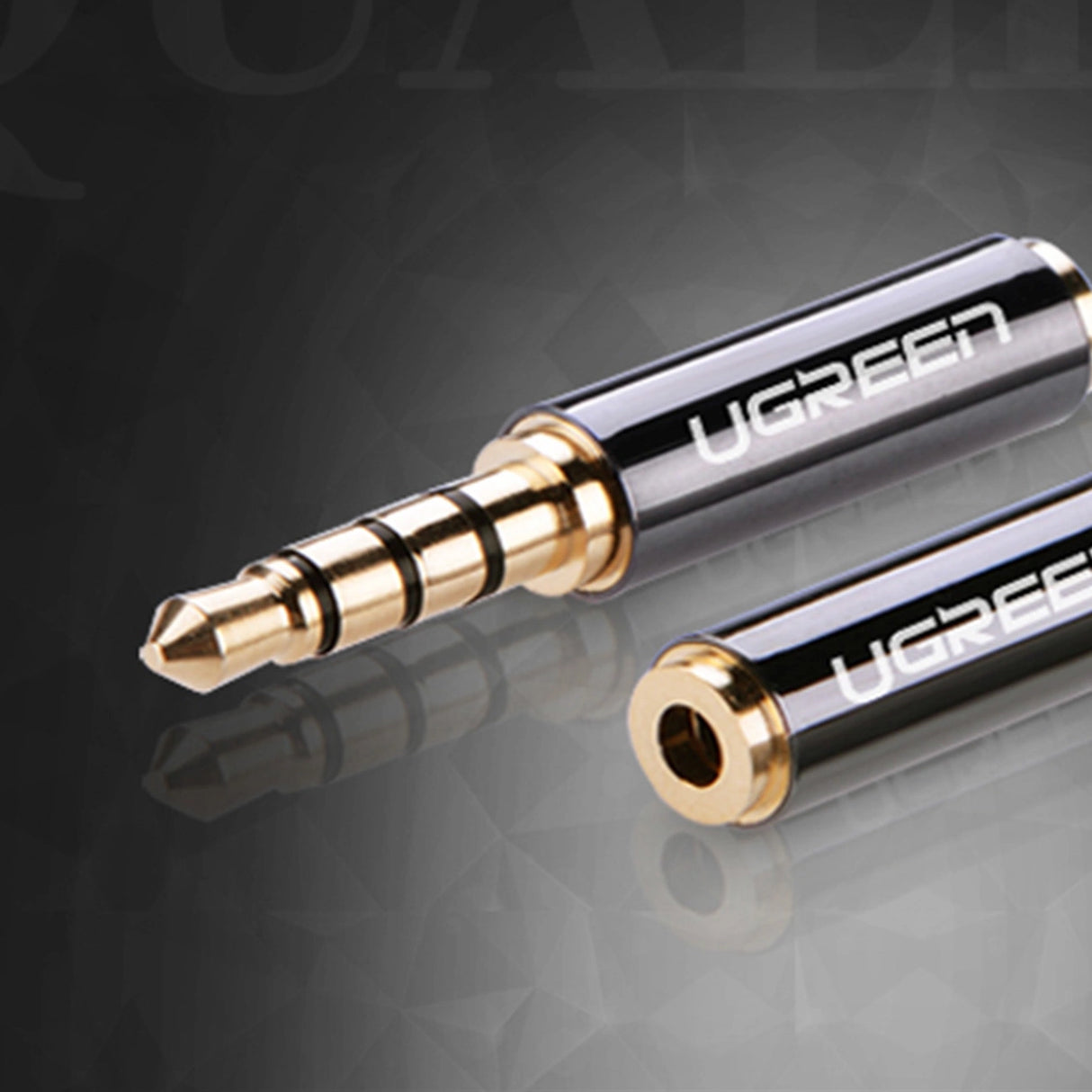 Ugreen audio adapter jack 3,5 mm mand til jack 2,5 mm kvinde sort (20502)