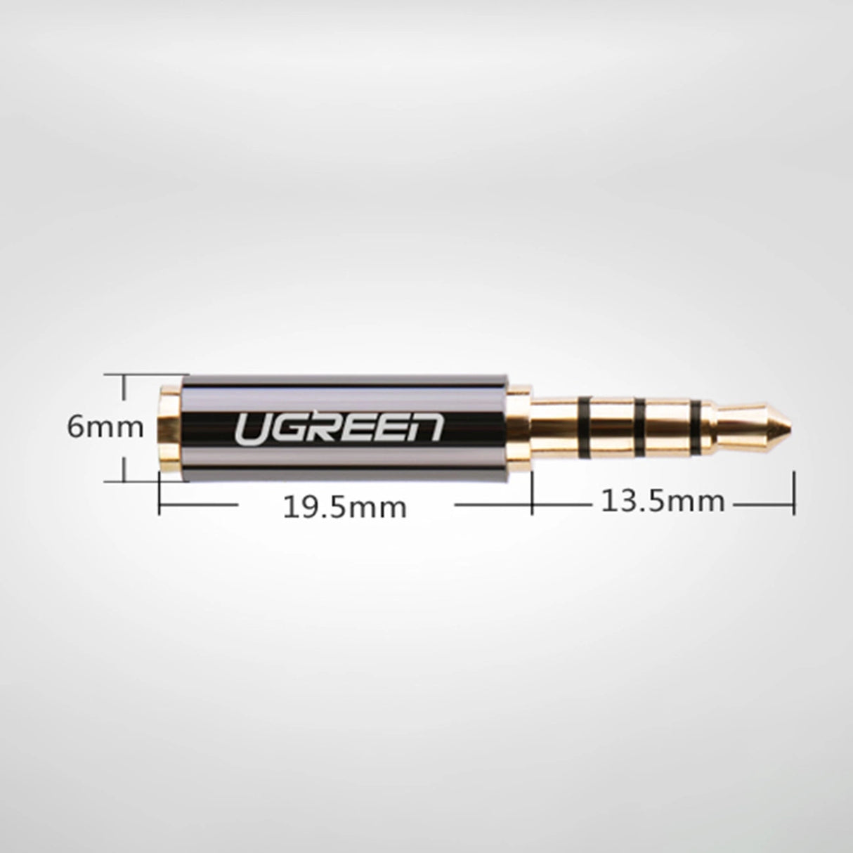 Ugreen audio adapter jack 3,5 mm mand til jack 2,5 mm kvinde sort (20502)