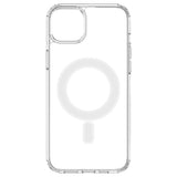 Gennemsigtig Magnetisk Case med MagSafe til iPhone 14 Plus med sølvring - gennemsigtig