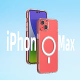 Gennemsigtig Magnetisk Case med MagSafe til iPhone 14 Plus med sølvring - gennemsigtig