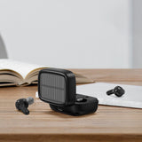 Choetech TWS trådløse hovedtelefoner med solpanel sort (BH-T09)