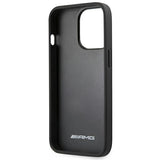 AMG AMHCP14LDOLBK iPhone 14 Pro 6,1 " sort / sort hårdkasse læder Hot Stamped