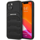 AMG AMHCP14MGSEBK iPhone 14 Plus 6,7 " sort / sort hårdkasse Læder Debossed Lines