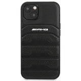 AMG AMHCP14MGSEBK iPhone 14 Plus 6,7 " sort / sort hårdkasse Læder Debossed Lines
