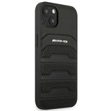 AMG AMHCP14MGSEBK iPhone 14 Plus 6,7 " sort / sort hårdkasse Læder Debossed Lines