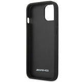 AMG AMHCP14MGSEBK iPhone 14 Plus 6,7 " sort / sort hårdkasse Læder Debossed Lines