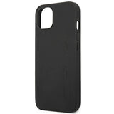 AMG AMHCP14SDOLBK iPhone 14 6.1 " sort / sort hårdkasse læder varmstemplet