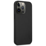 AMG AMHCP14XDOLBK iPhone 14 Pro Max 6.7 " sort / sort hårdkasse læder Hot Stamped
