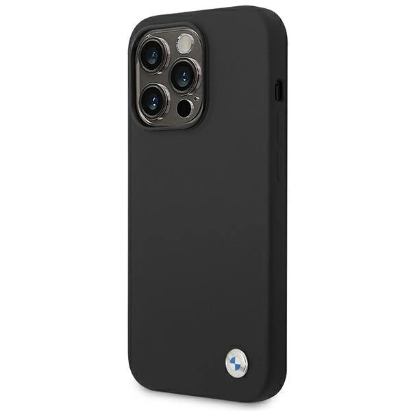 Etui BMW BMHCP14LSILBK iPhone 14 Pro 6,1" sort/sort Silicone Metal Logo