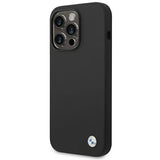 Etui BMW BMHCP14LSILBK iPhone 14 Pro 6,1" sort/sort Silicone Metal Logo
