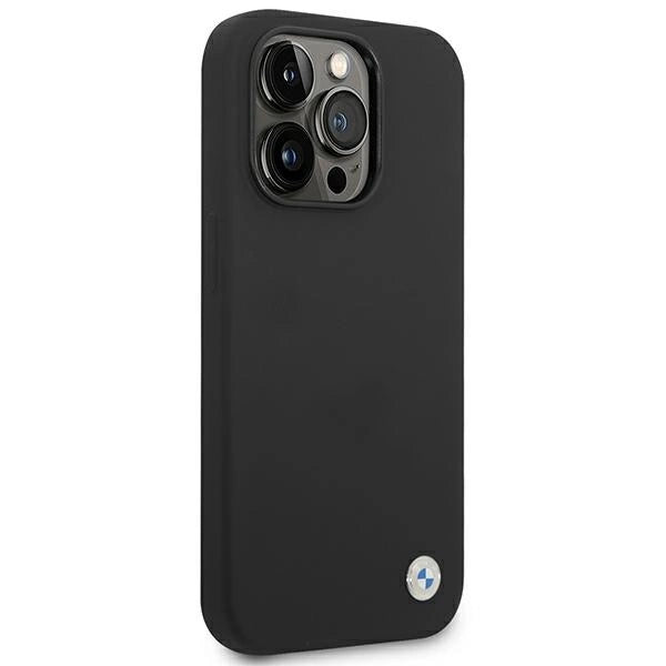 Etui BMW BMHCP14LSILBK iPhone 14 Pro 6,1" sort/sort Silicone Metal Logo