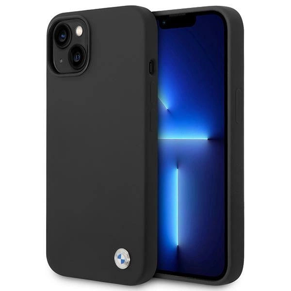 Etui BMW BMHCP14SSILBK iPhone 14 6,1" sort/sort Silicone Metal Logo