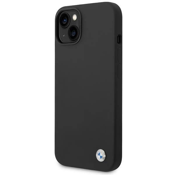 Etui BMW BMHCP14SSILBK iPhone 14 6,1" sort/sort Silicone Metal Logo