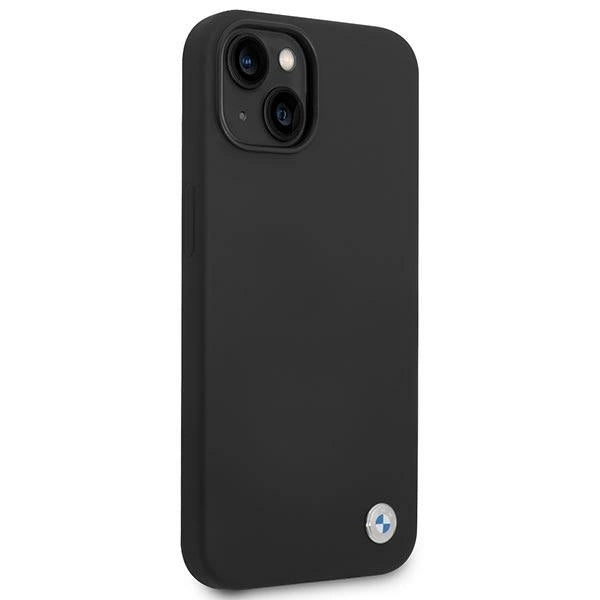 Etui BMW BMHCP14SSILBK iPhone 14 6,1" sort/sort Silicone Metal Logo