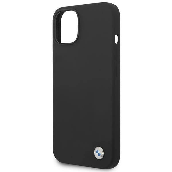 Etui BMW BMHCP14SSILBK iPhone 14 6,1" sort/sort Silicone Metal Logo