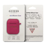 Guess GUACCSILGLFU AirPods dække fuchsia / fuchsia Silicone Glitter