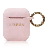 Guess GUACCSILGLLP AirPods-dæksel lyserød / lyserød Silicone Glitter