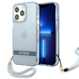 Guess GUHCP13LHTSGSB iPhone 13 Pro / 13 6,1 "blå / blå hardcase gennemsigtige Stap