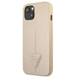 Guess GUHCP13SPSATLE iPhone 13 mini 5,4 " beige / beige hardcase SaffianoTriangle Logo