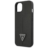 Guess GUHCP13SPSATLK iPhone 13 mini 5,4 " sort / sort hardcase SaffianoTriangle Logo