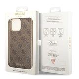 Guess GUHCP14LGF4GBR iPhone 14 Pro 6.1 "brun / brun hardcase 4G Charms Collection