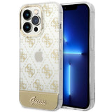 Guess GUHCP14LHG4MHG iPhone 14 Pro 6.1 "guld / guld hardcase 4G Pattern Script