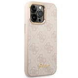 Guess 4G Vintage Gold Logo-hylster til iPhone 14 Pro - pink