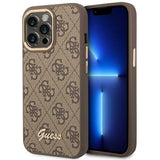 Guess GUHCP14LHG4SHW iPhone 14 Pro 6.1 "brun / brun hard case 4G Vintage Gold Logo