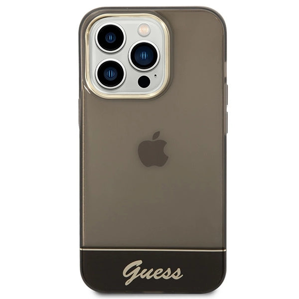 Guess GUHCP14LHGCOK iPhone 14 Pro 6.1 " sort / sort hardcase gennemsigtigt