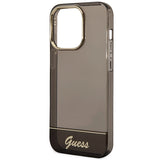 Guess GUHCP14LHGCOK iPhone 14 Pro 6.1 " sort / sort hardcase gennemsigtigt