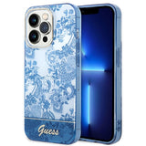 Guess GUHCP14LHGPLHB iPhone 14 Pro 6.1" blå/blå hardcase Porcelæn Collection