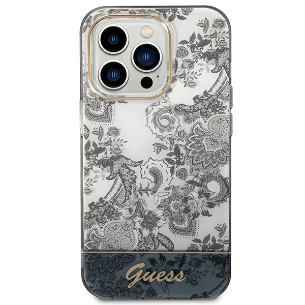 Guess GUHCP14LHGPLHG iPhone 14 Pro 6.1" grå/grå hardcase Porcelæn Collection