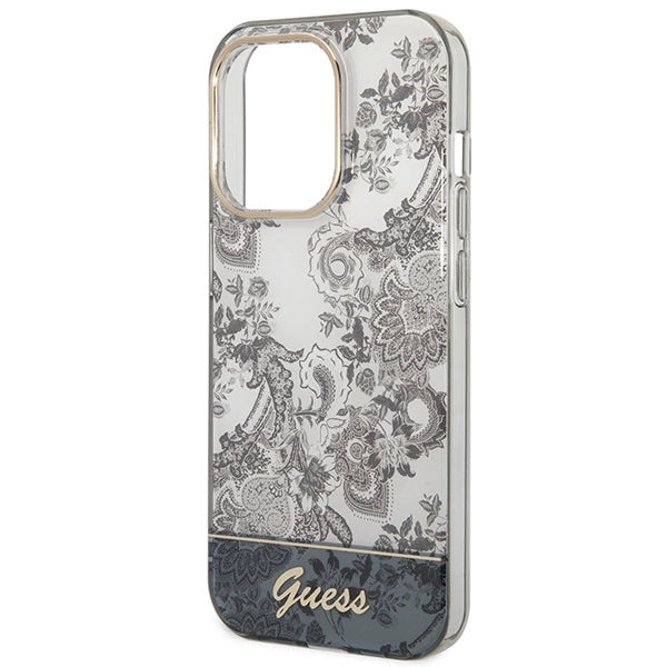 Guess GUHCP14LHGPLHG iPhone 14 Pro 6.1" grå/grå hardcase Porcelæn Collection
