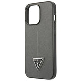 Guess GUHCP14LPSATLG iPhone 14 Pro 6.1 " sølv / sølv hardcase SaffianoTriangle Logo