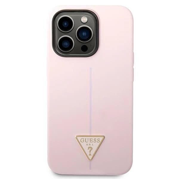 Guess Silicone Triangle iPhone 14 Pro 6.1" Case - lilla