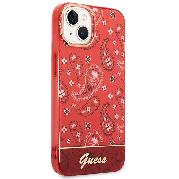 Guess GUHCP14MHGBNHR iPhone 14 Plus 6.7" rød/rød hardcase Bandana Paisley