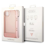 Guess GUHCP14MHGCOHP iPhone 14 Plus 6.7" pink/pink hårdkasse Gennemskinnelig perlestrop
