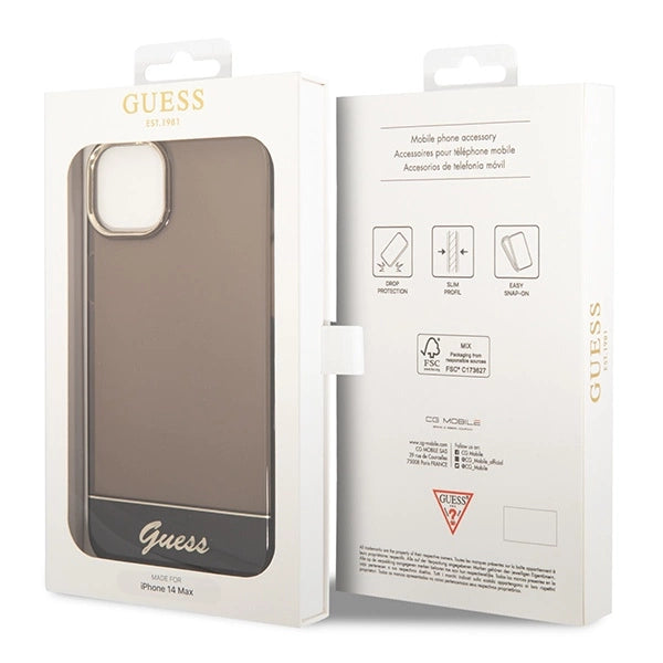 Guess GUHCP14MHGCOK iPhone 14 Plus 6.7 " sort / sort hardcase gennemsigtigt