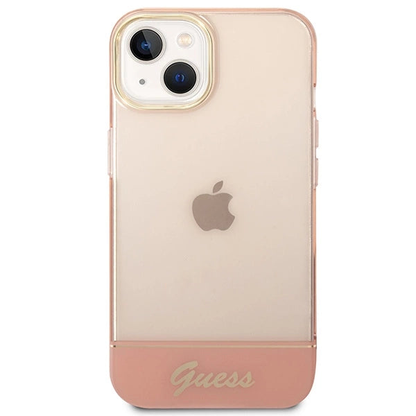 Guess GUHCP14MHGCOP iPhone 14 Plus 6.7 " pink / pink hardcase gennemsigtige