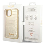 Guess GUHCP14MHGCRHD iPhone 14 Plus 6.7 " guld / guld hardcase Croco Collection