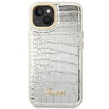 Guess GUHCP14MHGCRHS iPhone 14 Plus 6.7 " sølv / sølv hardcase Croco Collection