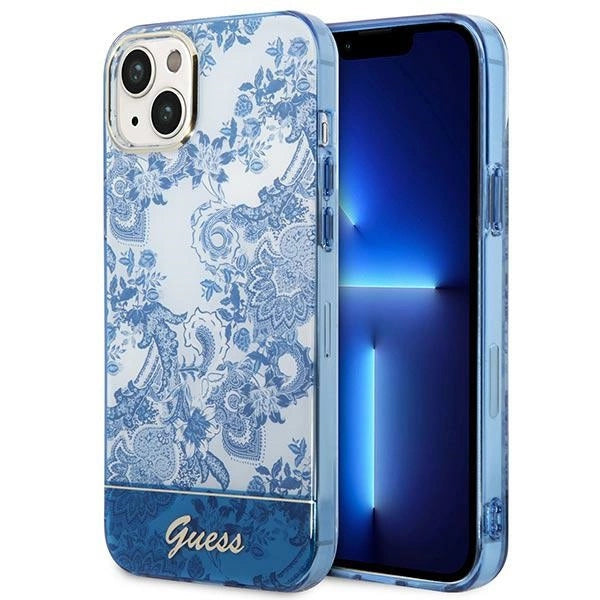 Guess GUHCP14MHGPLHB iPhone 14 Plus 6.7" blå/blå hardcase Porcelæn Collection