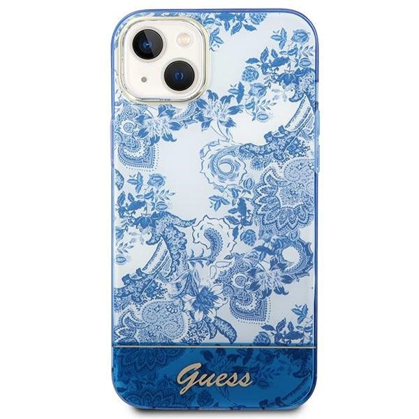 Guess GUHCP14MHGPLHB iPhone 14 Plus 6.7" blå/blå hardcase Porcelæn Collection