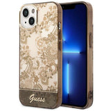 Guess GUHCP14MHGPLHC iPhone 14 Plus 6.7" oker hårdkasse Porcelæn Samling