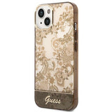 Guess GUHCP14MHGPLHC iPhone 14 Plus 6.7" oker hårdkasse Porcelæn Samling
