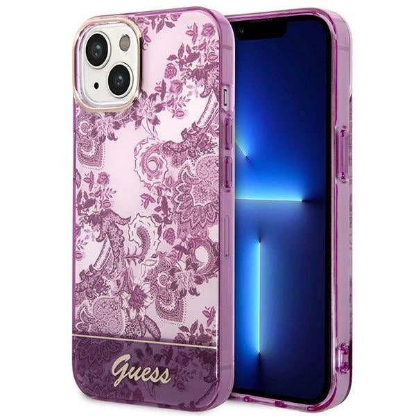 Guess GUHCP14MHGPLHF iPhone 14 Plus 6.7" fuchsia/fuschia hårdkasse Porcelæn Samling