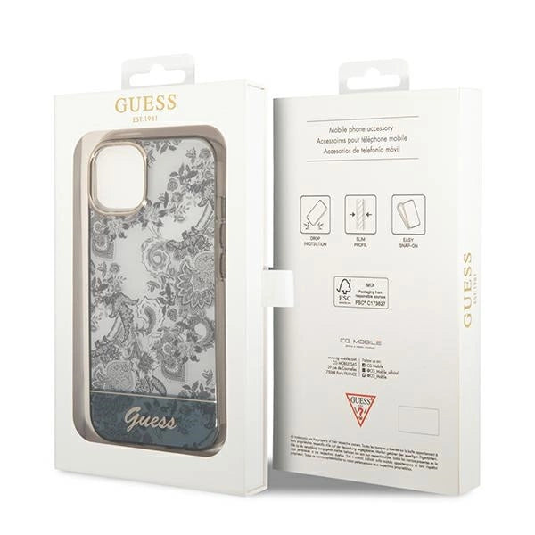 Guess GUHCP14MHGPLHG iPhone 14 Plus 6.7 "grå / grå hardcase Porcelæn Collection