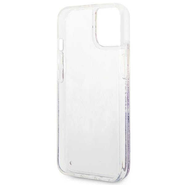 Guess GUHCP14MLFLSU iPhone 14 Plus 6.7 "violet / lilla hardcase Flower Liquid Glitter