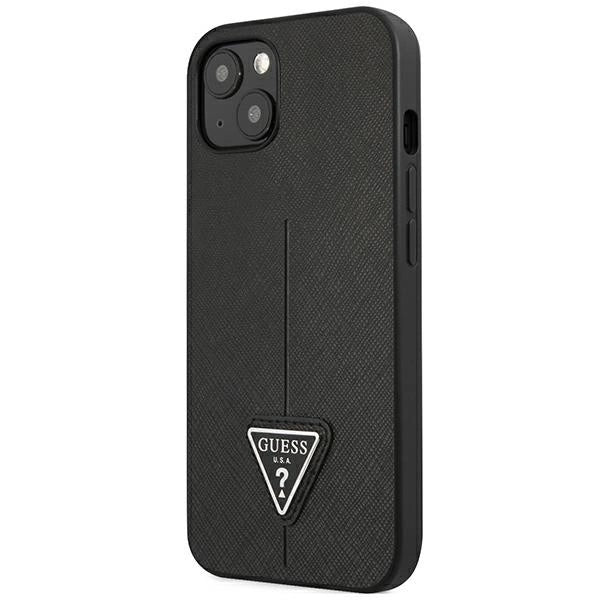 Guess GUHCP14MPSATLK iPhone 14 Plus 6,7 " sort / sort hardcase SaffianoTriangle Logo
