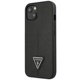 Guess GUHCP14MPSATLK iPhone 14 Plus 6,7 " sort / sort hardcase SaffianoTriangle Logo